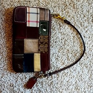 Coach vintage patchwork wristlet